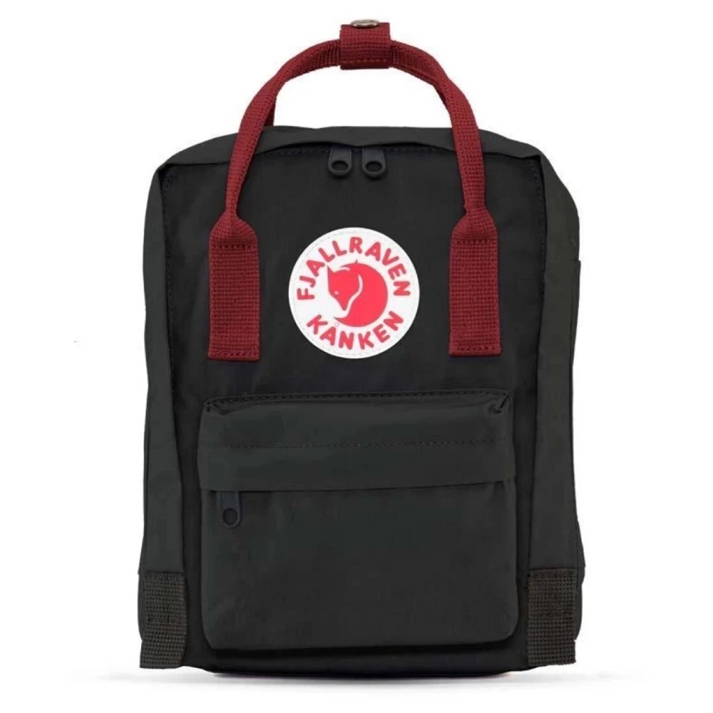 Fjallraven Kanken Black and Red  Mini Unisex Backpack - Picture 3 of 4
